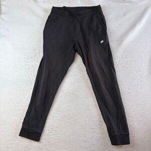 Nike Joggers‎ Mens Medium Black Tapered Fit Drawstring Zip Pocket